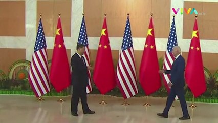 Скачать видео: Bawa Isu Taiwan, Joe Biden-Xi Jinping Tatap Muka 3,5 Jam