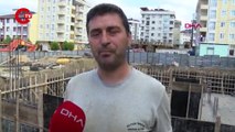 Fatih'te lavabo deliğine sıkışan kediyi inşaat işçileri kurtardı