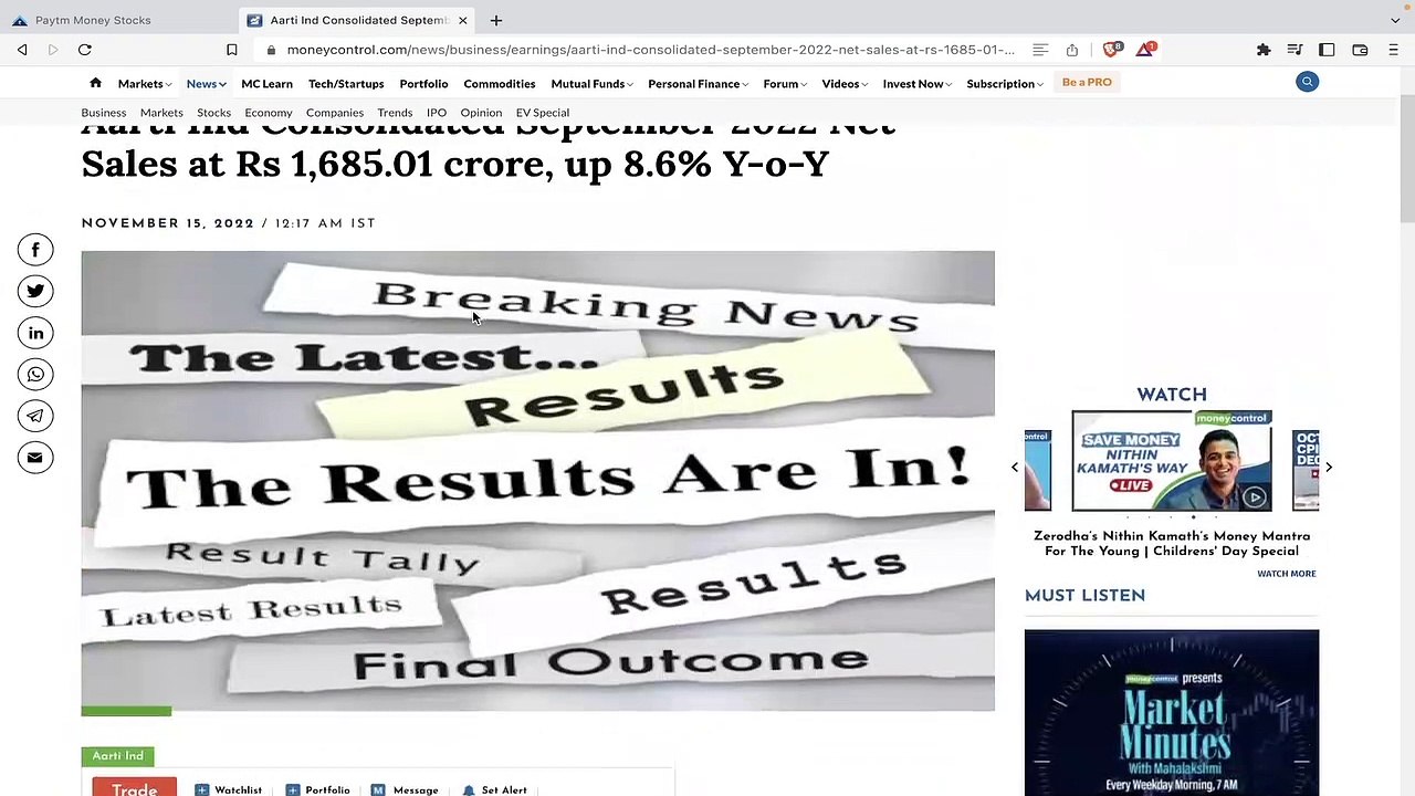 AARTI INDUSTRIES SHARE LATEST NEWS | AARTI INDUSTRIES SHARE TARGET | AARTI INDUSTRIES Q3 RESULTS