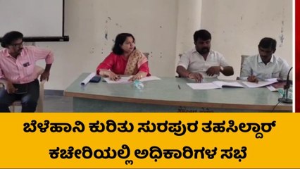 ಸುರಪುರ: ಬೆಳೆಹಾನಿ ಕುರಿತು ತಹಸೀಲ್ದಾರ್ ಕಚೇರಿಯಲ್ಲಿ ಅಧಿಕಾರಿಗಳ ಸಭೆ