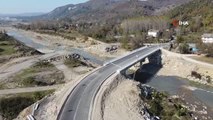 Sel bölgesindeki köprü inşaatı tamamlandı