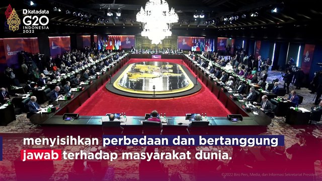Pembukaan KTT G20, Jokowi Jangan Biarkan Dunia Masuk Perang Dingin