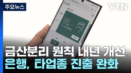 은행 '먹거리' 푼다...금산분리 개선안 내년 초 확정 / YTN