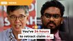 Retract claim or I’ll sue, Tian Chua tells Prabakaran
