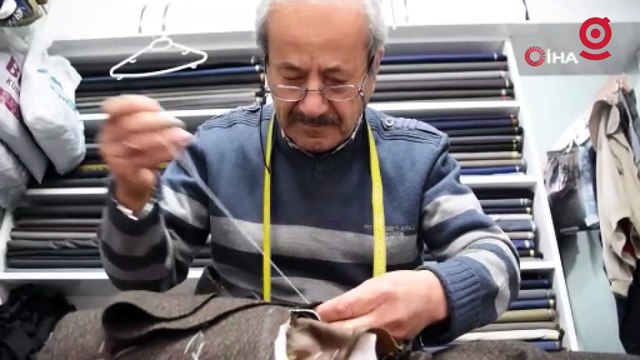 70 yaşındaki terzi Sıtkı Usta'nın meslek aşkı hayran bırakıyor
