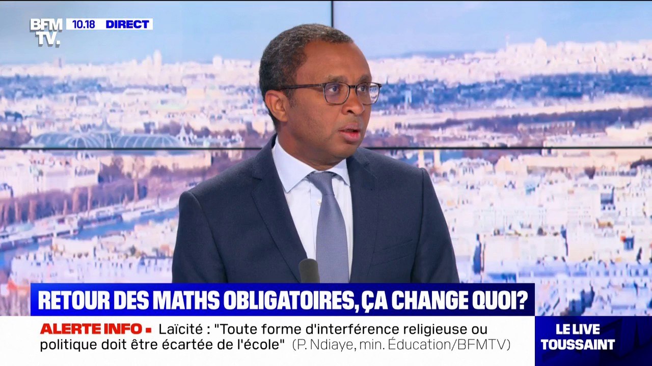 Laïcité: "Toute forme d'interférence religieuse ou politique doit être écartée de l'école", affirme Pap Ndiaye