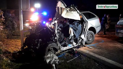76-jähriger Autofahrer starb bei Frontalcrash mit Lkw in Zirl
