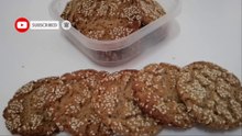 Crispy Cookies with Tahini and Sesame Seeds / Τραγανά Μπισκότα Με Ταχίνι Και Σουσάμι