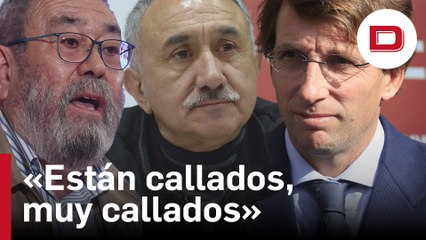 Almeida desarma a UGT y CCOO: «Callados como corderos delante de Sánchez»