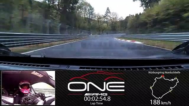 La Mercedes-AMG One boucle les 20,832 kilomètres de la Nürburgring-Nordschleife en 6:35.183 minutes (à bord)