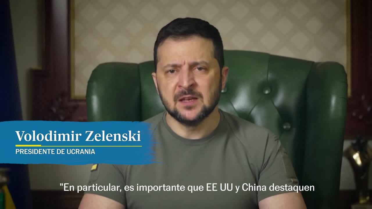 Zelenski: Es importante que EE UU y China destaquen conjuntamente que las amenazas de utilizar armas nucleares son inaceptables"