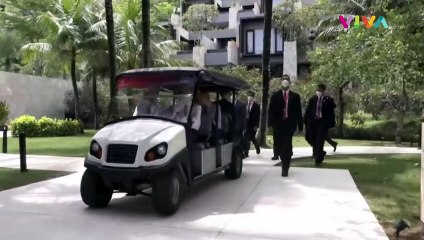Naik Mobil Golf, Jokowi Jadi Sopir Bos IMF dan Presiden IsDB