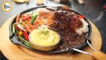 Mouth watering sizzling grilled chicken with garlic pepper sauce