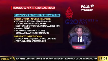 Grafis Rundown KTT G20 Bali 2022