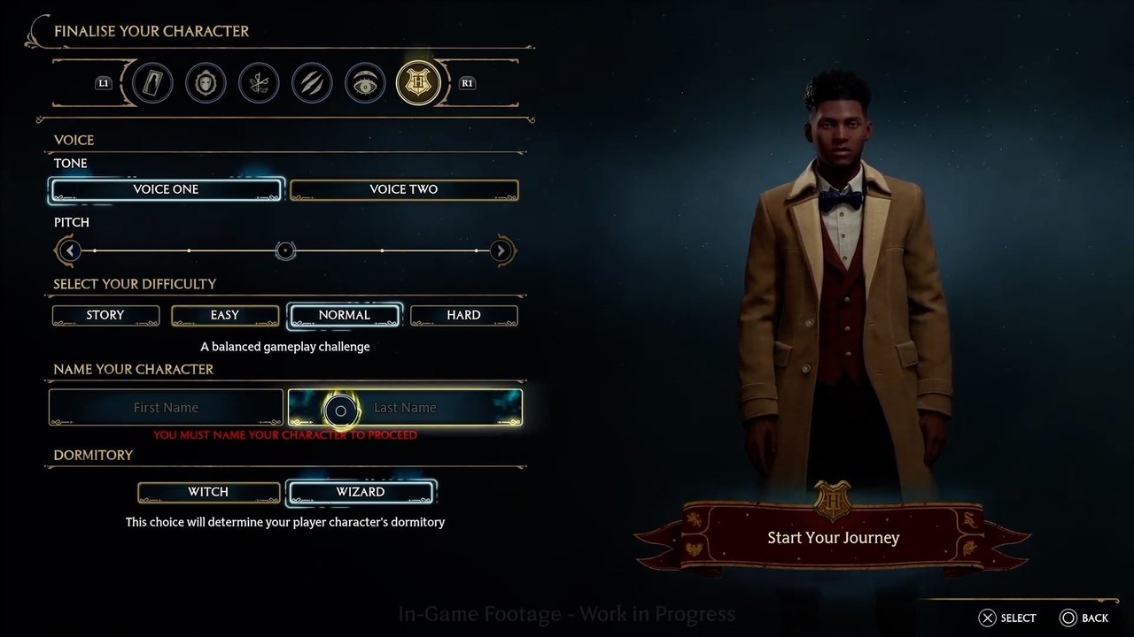 Hogwarts Legacy Character Creator Gameplay Overview