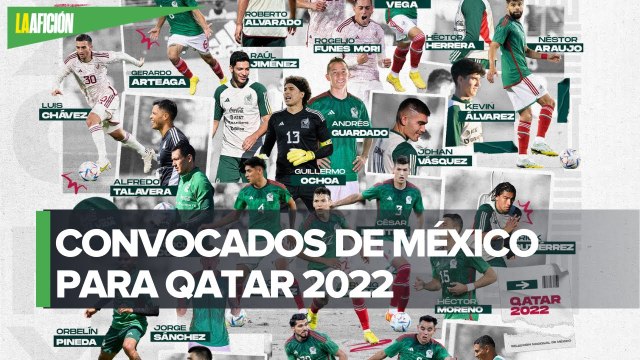 Lista completa de los 26 jugadores de México que disputarán el Mundial de Qatar 2022