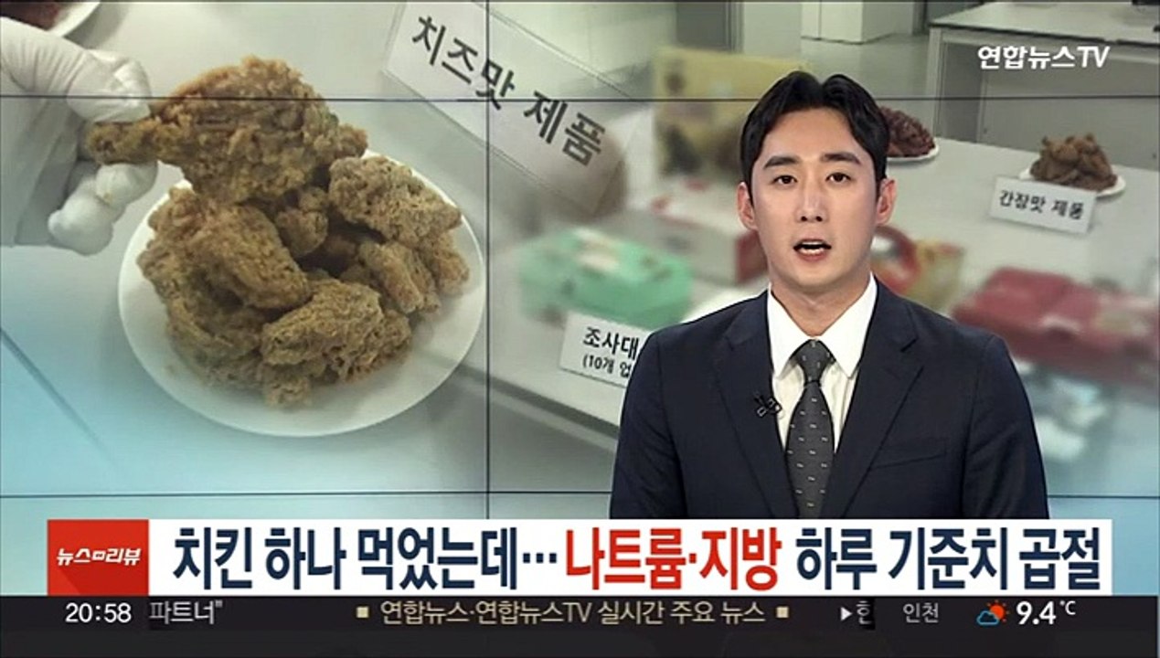 치킨 하나 먹었는데…나트륨·지방 하루 기준치 곱절