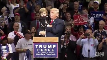 tiny trump steals the show