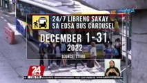 24-oras na libreng sakay sa EDSA bus carousel, sisimulan na ng DOTr sa Dec. 1 | 24 Oras