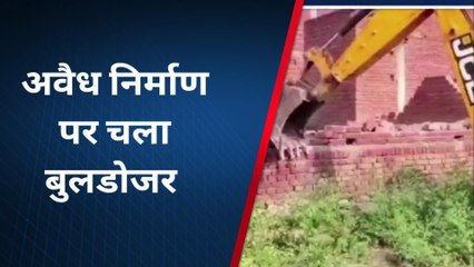आगरा: अवैध कॉलोनी पर चला "बाबा का बुलडोजर" एडीए ने की कार्रवाई