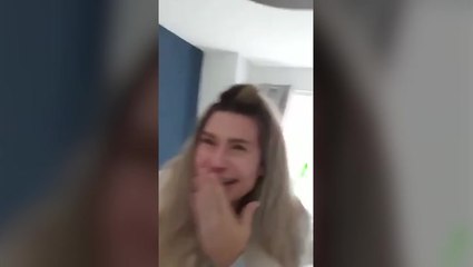 Moment mother discovers she has won £1m in the lottery