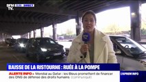 Importante file d'attente dans cette station de la région parisienne à la veille de la fin de la ristourne de 30 centimes sur l'essence