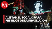 Encienden alumbrado por Revolución Mexicana en Zócalo
