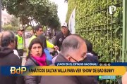 Bad Bunny en Lima: personas generaron disturbios al tratar de ingresar a la fuerza al Estadio Nacional
