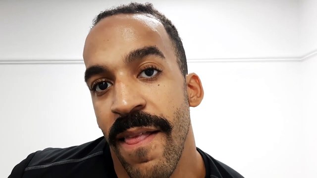 Sheffield Steelers' Matt Petgrave post Glasgow game interview with an unscheduled appearance from Tomas Pitule