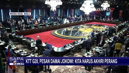 Jokowi Sampaikan Pesan Damai di Pembukaan G20: Kita Harus Akhiri Perang