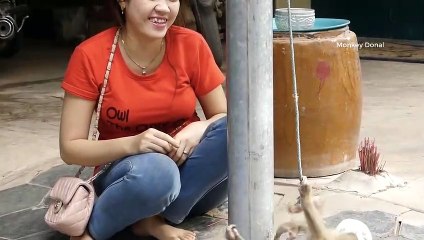 Wow Donal Very Happy To Ride In Toy Car At Outside