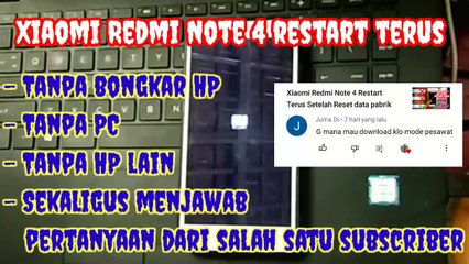 Kasus Viral...!!! Xiaomi Redmi Note 4 Restart Terus