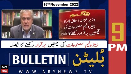 ARY News Bulletin | 9 PM | 15th November 2022