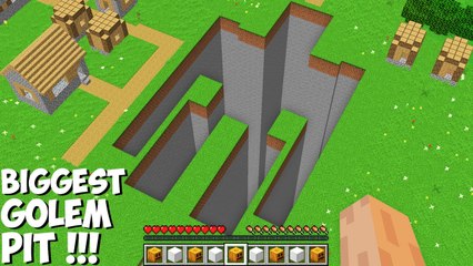 Where DOES THIS BIGGEST GOLEM PIT LEAD in Minecraft - CURSED GOLEM TUNNEL !