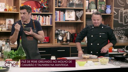 Filé de peixe grelhado ao molho de camarão e talharim na manteiga 15/11/2022 16:08:53