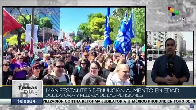 Uruguay: Manifestantes denuncian el futuro aumento de la edad jubilatoria y rebaja de las pensiones