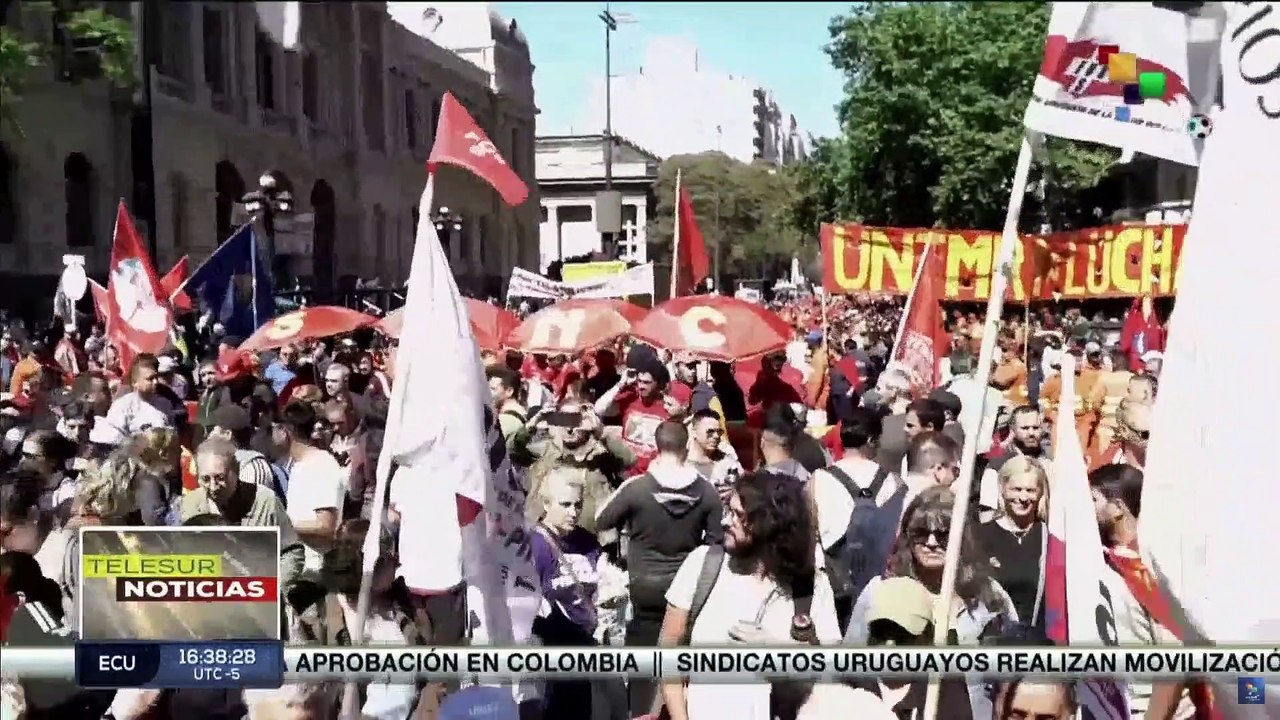 Trabajadores uruguayos rechazan reforma jubilatoria promovida por Luis Lacalle Pou