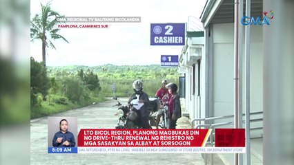 LTO Bicol Region, planong magbukas din ng drive-thru renewal ng rehistro ng mga sasakyan sa Albay at Sorsogon | UB