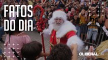 Papai Noel pausa de helicóptero em shopping center e abre festividade natalina em Belém