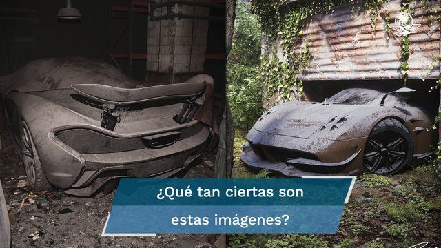 Los autos más caros del mundo bajo escombros y polvo