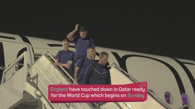 England touch down in Qatar ahead of World Cup