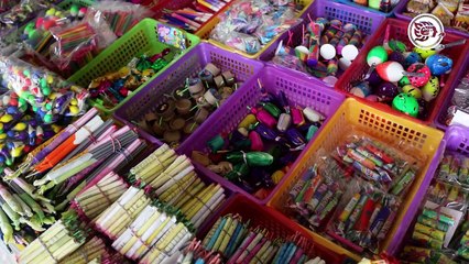 "Coronavirus" y "Omicrón", en mercado de pirotecnia en Coatzacoalcos