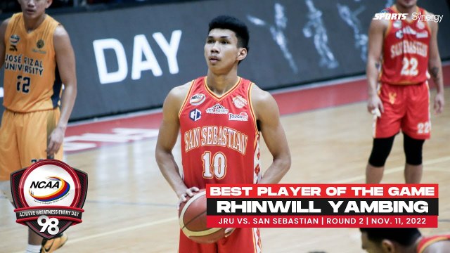 NCAA Season 98 | Best Player: Rhinwill Yambing (SSC-R vs JRU) | Men's Basketball Tournament Round 2