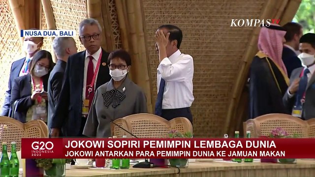 Inilah Momen Presiden Jokowi Sopiri Para Pemimpin Lembaga Dunia ke Jamuan Makan Siang KTT G20