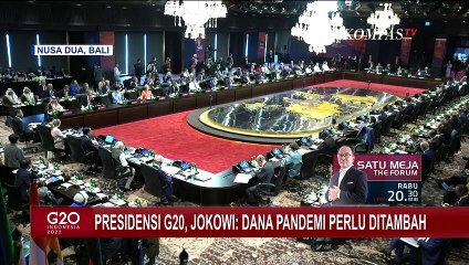 G20 Bahas Soal Kesehatan Global, Jokowi: Dana Pandemi Perlu Ditambah