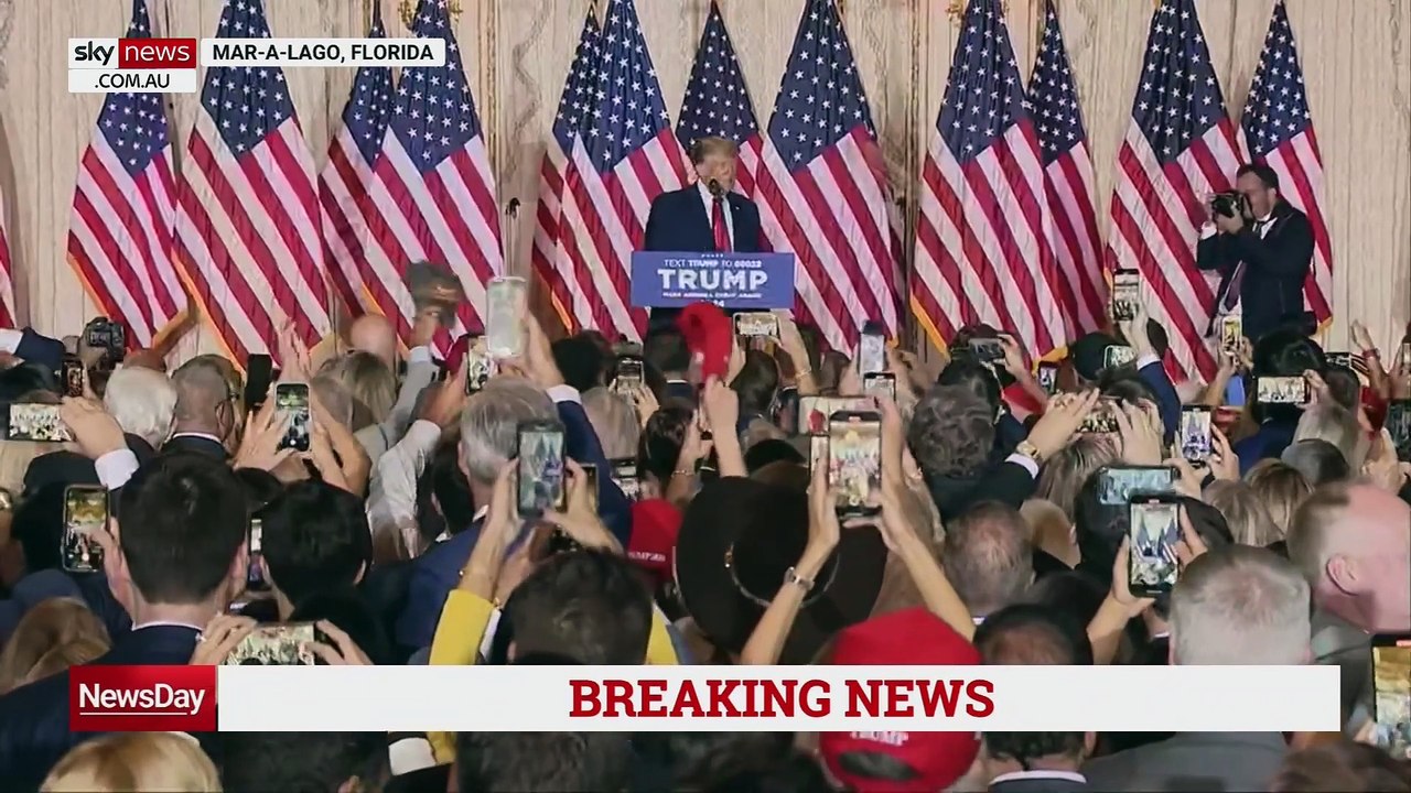 Donald Trump declares his bid for president in 2024, promising to "make America great and wonderful again.