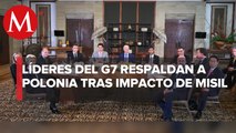 G7 condena ataques de Rusia a Ucrania y se solidariza con Polonia tras impacto de misil