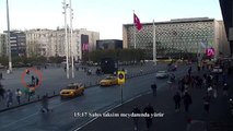 Beyoğlu'ndaki bombalı saldırıyı yapan teröristin olay yerine geliş görüntülerine ulaşıldı