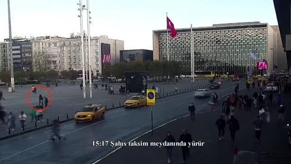 Video herunterladen: Beyoğlu'ndaki bombalı saldırıyı yapan teröristin olay yerine geliş görüntülerine ulaşıldı