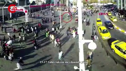 TERÖRİSTİN İSTİKLAL CADDESİ'NDE GÜVENLİK KAMERASINA YANSIYAN GÖRÜNTÜLERİ